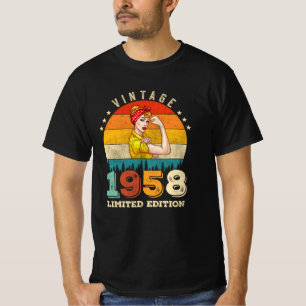 64-jarige vrouwen dag 1958 64e verjaardag t-shirt