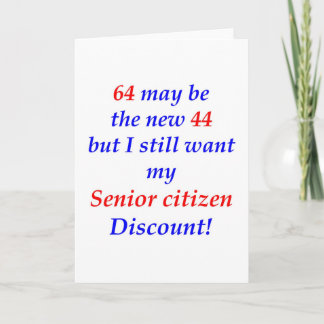 64 Senior Burger Kaart