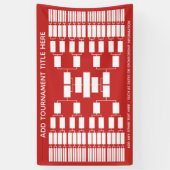 64 Team - Tournament Bracket - kan kleur verandere Spandoek (Verticaal)