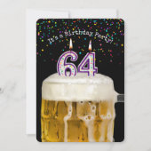 64e anniversaire Candle Party Invitation (Devant)