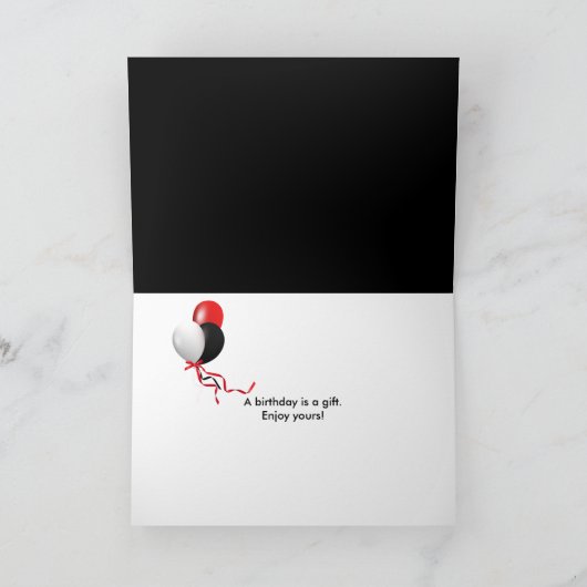 64e Anniversaire Code à barres avec carte laser (Intérieur)