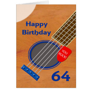 64e anniversaire Guitare Joueur Anniversaire