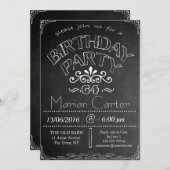 64e Invitation de fête d'anniversaire du tableau d (Devant / Derrière)