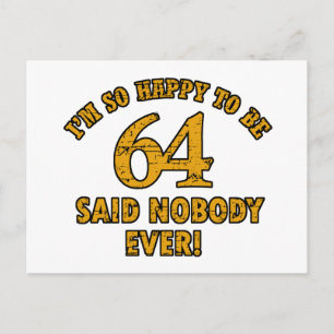64e jaar oude geschenken briefkaart