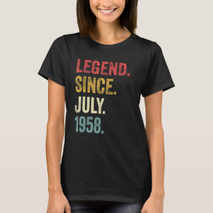 64e verjaardag 64 jaar oude leggende sinds juli 19 t-shirt