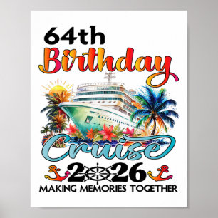 64e verjaardag Cruise 2026 Familie Cruise Vakantie Poster