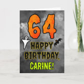 64e verjaardag: Eerie Halloween Theme + Aangepaste Kaart (Voorkant)