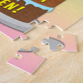 64e verjaardag: Fun Cake and Candles + Custom Name Legpuzzel (Zijkant)