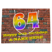 64e verjaardag: Fun, door graffiti geïnspireerde r Groot Cadeauzakje (Voorkant)