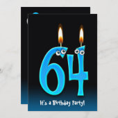 64e verjaardag kaart (Voorkant / Achterkant)