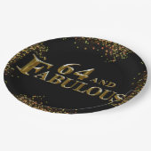 64e verjaardag papieren bordje (Gekanteld)