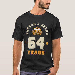 64e verjaardag van de borstkas tot 64 jaar grappig t-shirt