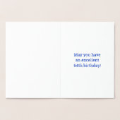 64ème anniversaire : Bold "64 ans !" Carte Gold Fo (Intérieur)