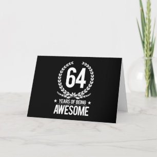 64ste Verjaardag (64 Jaar van Geweldige het Zijn) Kaart