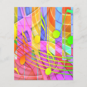 654580 COLORFUL MUZIEKNOTEN ACHTERGRONDEN WALLPAPE FLYER