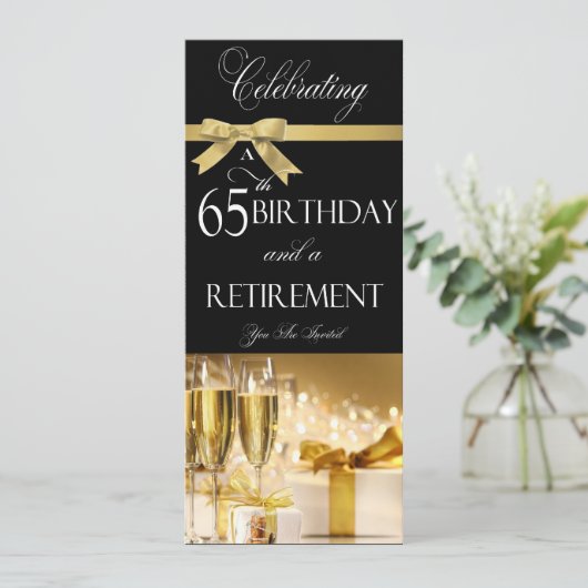 65 Anniversaire Invitation conjointe à la retraite (Debout devant)