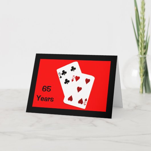 65 Ans C'est Énorme ! Carte d'Anniversaire de Mari (Devant)