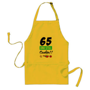 65 en nog steeds Cookin Standaard Schort