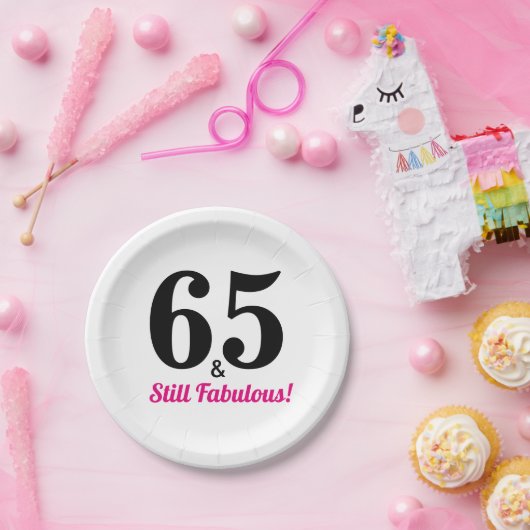 65 en nog steeds Fabulous Birthday Paper Bord (Feest)