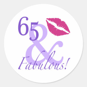 65 en weefsels ronde sticker