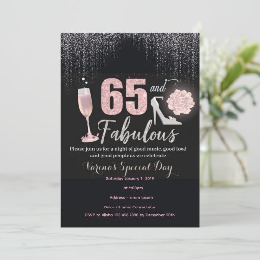 65 et fabuleuse invitation d'anniversaire pour les (Debout devant)