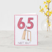 65 et pas dehors, carte d'anniversaire de cricket (Fleur jaune)
