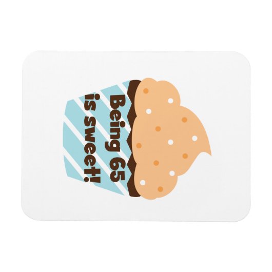 65 is Sweet Birthday T-shirts en cadeautjes Magneet (Horizontaal)
