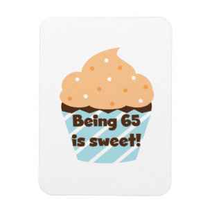 65 is Sweet Birthday T-shirts en cadeautjes Magneet