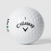 65 jaar en nog steeds swingende grappige 65e verja golfballen (Logo)