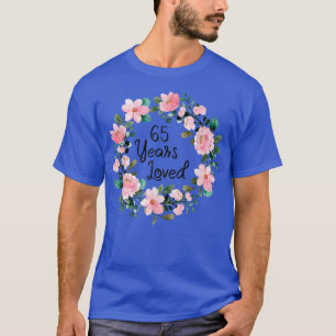 65 jaar geliefde Mannen Vrouwen 65 jaar oud Floral T-shirt