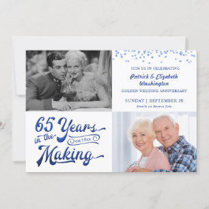 65 Jaar in de maak Foto Sapphire Jubileum Kaart