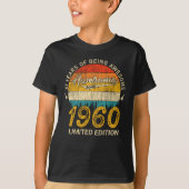 65 jaar oud 1960 Retro Geweldige 65ste verjaardags T-shirt (Voorkant)