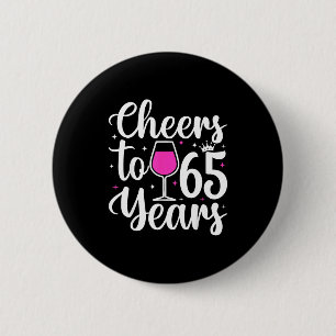 65 Jaar Oud 65e Verjaardagsfeest Mannen Vrouwen Ronde Button 5,7 Cm