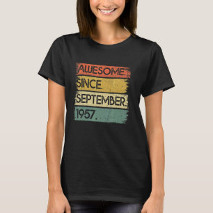 65 jaar oud Geweldige sinds september 1957 65e str T-shirt
