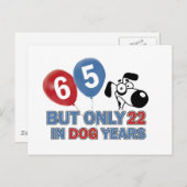 65 jaar oud ontwerp briefkaart (Voorkant / Achterkant)