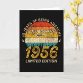 65 jaar oude dag 1956 Geweldige sinds 65 september Kaart (Gele Bloem)