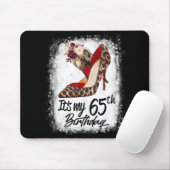 65 jaar oude High Heels Leopard Het is mijn 65e ge Muismat (Met muis)