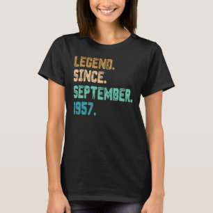 65 jaar oude leggende sinds september 1957 65e geb t-shirt