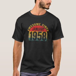 65 jaar oude verjaardag Geweldige sinds januari 19 T-shirt