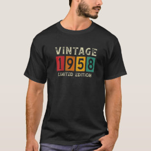 65 jaar oude Vintage 1958 65e verjaardag 1 T-shirt