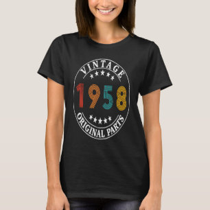 65 jaar oude Vintage 1958 65e verjaardag 1 T-shirt