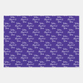 65 jaar Paarse Magenta 65ste verjaardag Inpakpapier Vel (Voorkant)