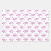 65 jaar Roze Magenta 65ste verjaardag Inpakpapier Vel (Voorkant 2)