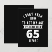 65 Year Old Gift | 65th Birthday Gift Ideas Save The Date (Voorkant / Achterkant)