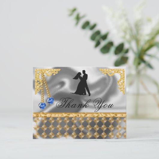 65e Anniversaire Bleu Coeurs Gem, Merci (Debout devant)