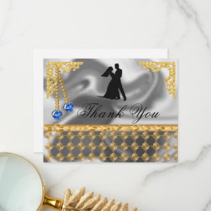 65e Anniversaire Bleu Coeurs Gem, Merci