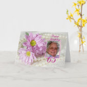 65e anniversaire carte photo avec marguerites (Fleur jaune)