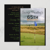 65e anniversaire Celebration Golf Invitation perso (Devant / Derrière)
