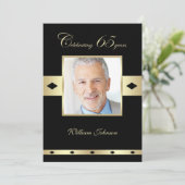 65e anniversaire de fête Invitation Photo 65e (Debout devant)