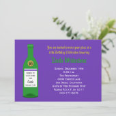 65e anniversaire de fête Invitation violet (Debout devant)